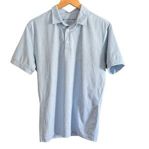 MIZZEN and MAIN | Light Pastel Blue Performance Golf Polo Shirt | Medium